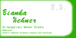 bianka wehner business card